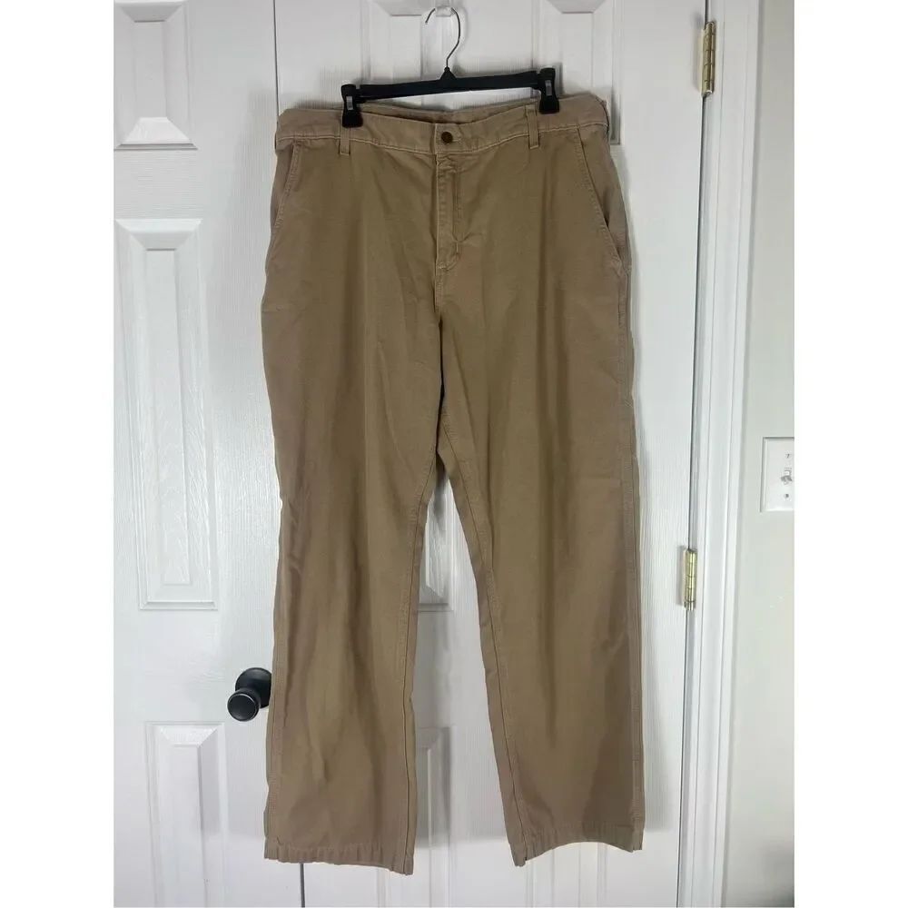 Carhartt Mens Dungaree Khaki Pants Size 38/32